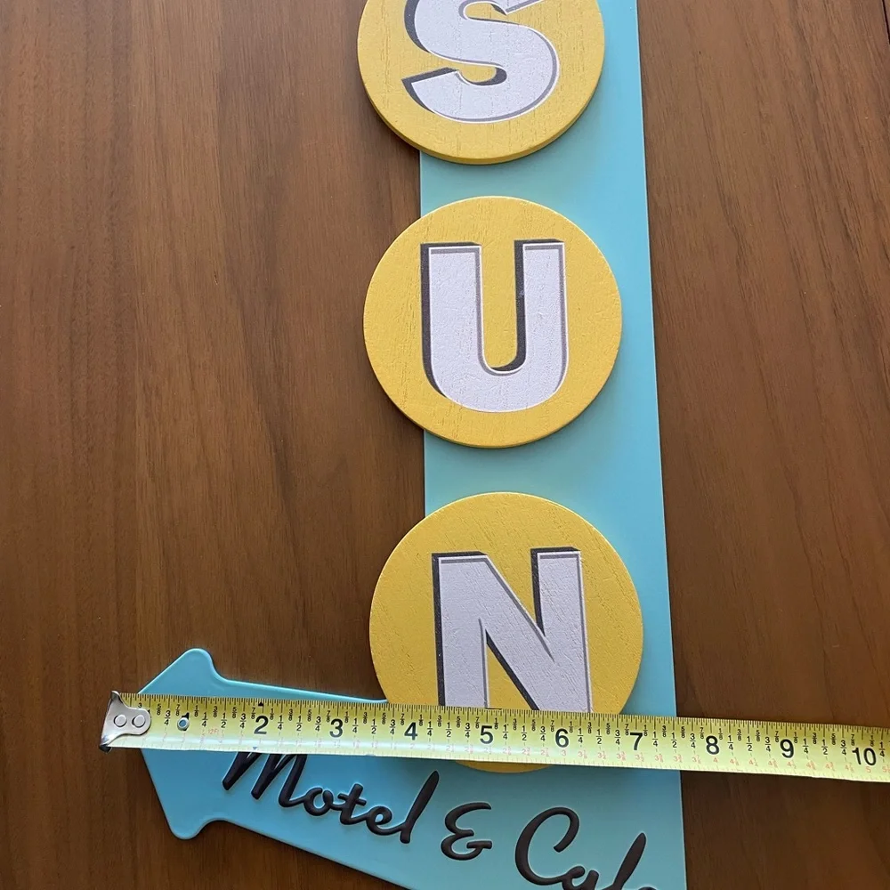 Novelty Wall Decor SUN Motel & Cafe Hanging Sign Target Bullseye